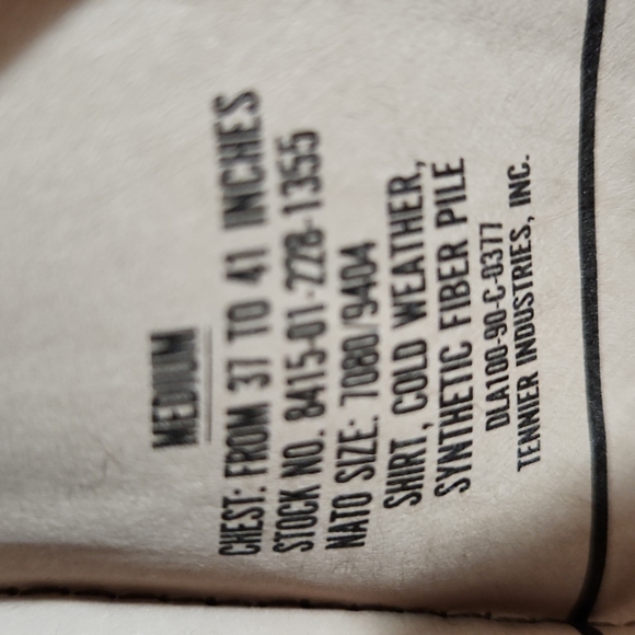 Military Cold Weather Zippered Shirt Uber Thick & Warm Brown & Black Velcro Pckt - Picture 2 of 6